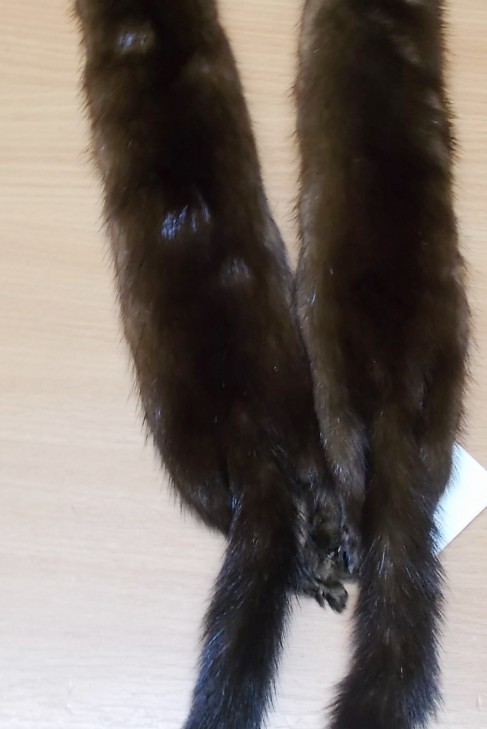 Fur - fur scarf mink brown full-skin