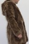 Fur fur jacket Rex rabbit beige brown with hood