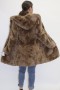 Fur fur jacket Rex rabbit beige brown with hood