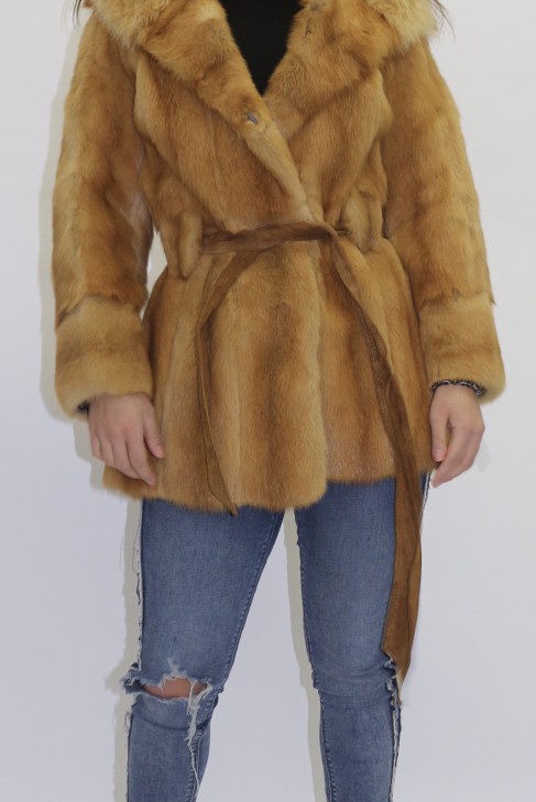 Fur fur jacket weasel nature