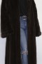 Plucked fur coat mink brown