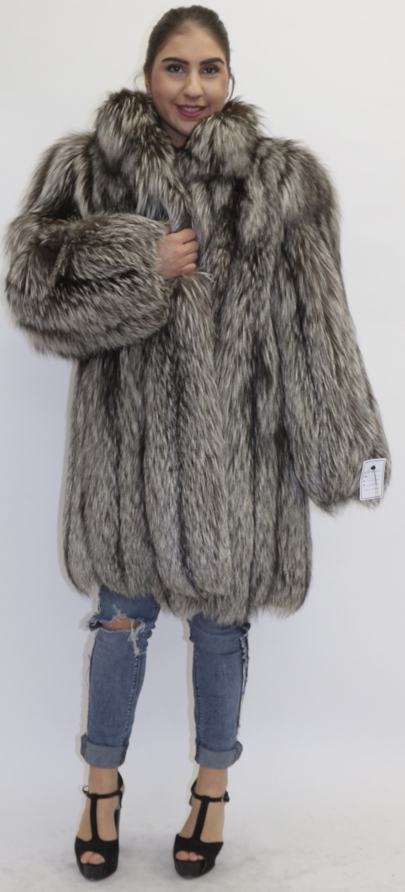 Buy Fur jacket silver fox nature online at Your Furs Online Shop