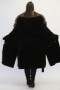 Fur - fur coat Nutria sheared with stone marten collar