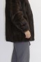 Fur fur jacket mink dark brown