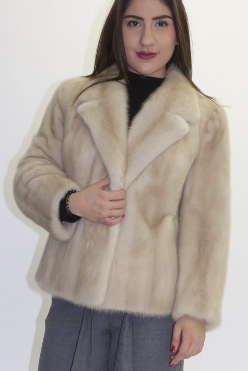 Fur - fur jacket mink short pearl