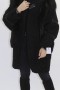 Fur jacket Persian black with blue fox decor