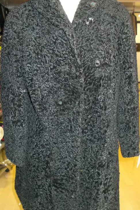Fur coat Persian black for handicrafts