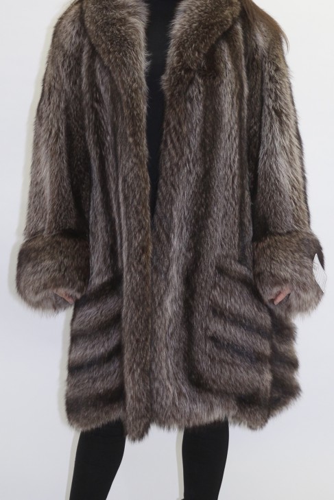 Fur jacket raccoon nature