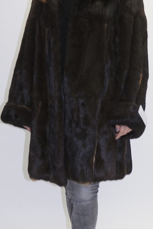 Fur - fur jacket rabbit fur brown