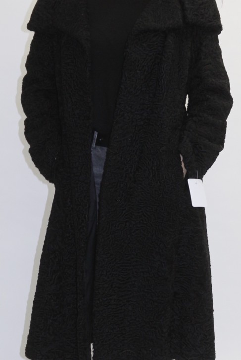 Fur coat black Persian