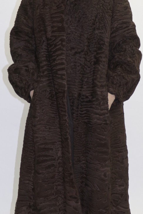 Fur-fur coat Persian brown