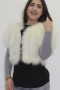 Fur feather short jacket bolero natural