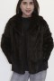 Fur fur jacket mink - dark brown