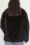Fur fur jacket mink - dark brown