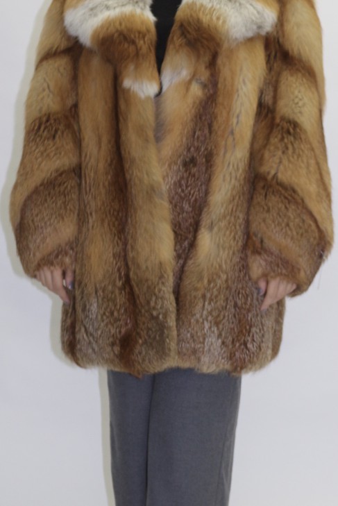 Fur jacket red fox nature