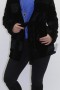 Fur .. Mink fur jacket plucked with black belt