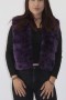 Fur rabbit fur vest purple