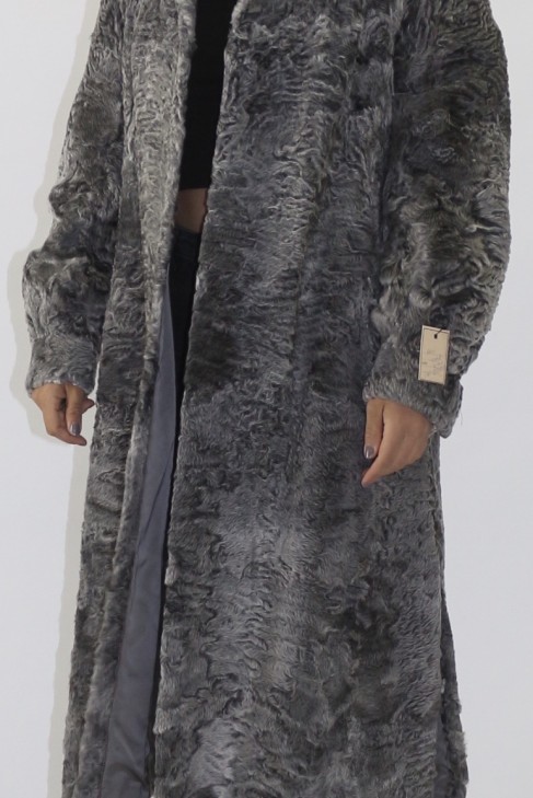 Fur coat Swakara Persian gray