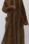 Fur fur coat weasel sheared light brown