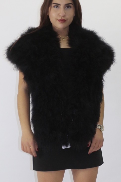Fur stole made of feathers super light