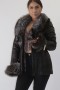 Fur jacket silver fox can be removed with leather jacket