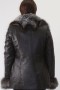Fur jacket silver fox can be removed with leather jacket