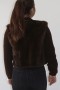 Fur fur mink with knitted jacket