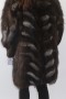 Fur fur jacket silver fox pieces brown with hood