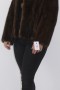 Fur fur mink jacket short brown