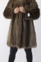 Fur coat raccoon put on brown
