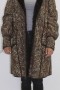 Fur fur jacket Grown mink pieces brown