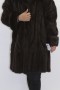 Fur fur jacket mink brown with leather