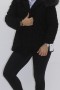 Fur jacket Persian black with hood