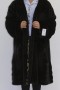 Fur coat swinger mink dark brown