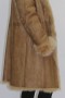 Fur grown lamb jacket camel brown with hood