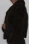 Fur jacket mink short brown