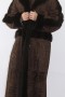 Fur coat lamb with mink edging and decor