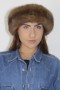 Fur headband Russian sable natural brown