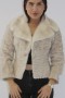 Fur jacket Indian lamb with mink collar