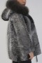 Fur jacket Persian gray hooded edge Finnraccoon