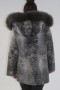 Fur jacket Persian gray hooded edge Finnraccoon