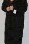 Fur coat goat black with mink for handicrafts