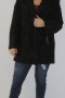 Fur jacket Persian black hooded edge Finnraccoon
