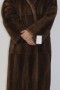 Fur coat mink light brown with hood