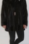 Fur jacket mink with leather bat cut