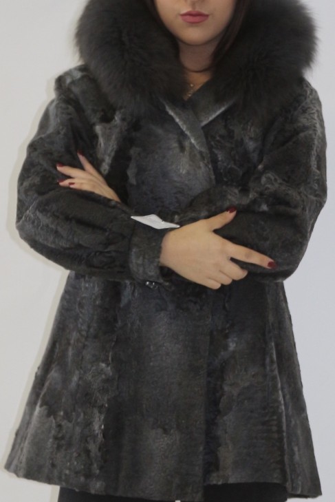 Fur jacket, broad-tailed hood with Finnraccoon