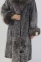 Fur coat Persian gray with blue fox anthracite