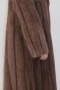 Fur coat mink brown with leather