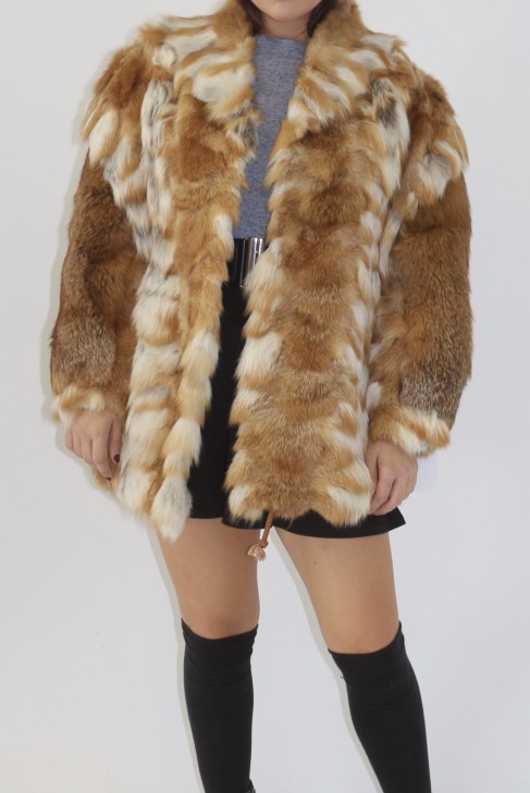 Fur jacket red fox pieces nature