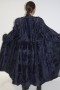 Fur coat Persian broadtail blue with leather